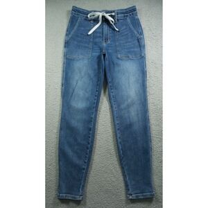 Judy Blue Jeans Womens Size 5/27 Blue Denim Jogger Stretch Drawstrings High Rise